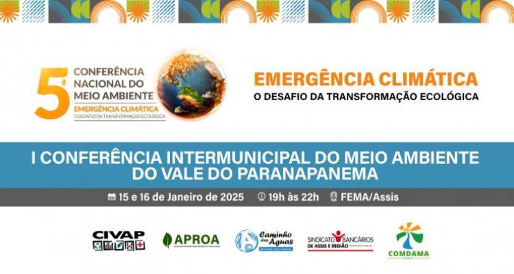 CIVAP convida para 1ª Conferência Intermunicipal de Meio Ambiente do Vale do Paranapanema (I CIMAVAP) CIVAP convida para 1ª Conferência Intermunicipal de Meio Ambiente do Vale do Paranapanema (I CIMAVAP)