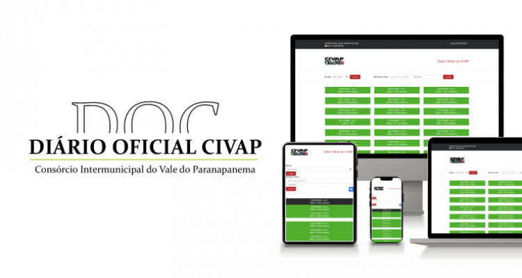 Diário Oficial do CIVAP: municípios podem publicar suas ações em diário do consórcio Diário Oficial do CIVAP: municípios podem publicar suas ações em diário do consórcio