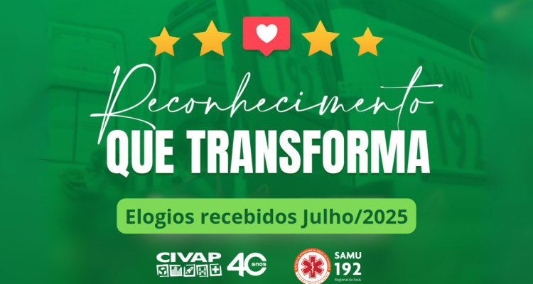 CIVAP enaltece colaboradores elogiados no mês de julho de 2025 CIVAP enaltece colaboradores elogiados no mês de julho de 2025