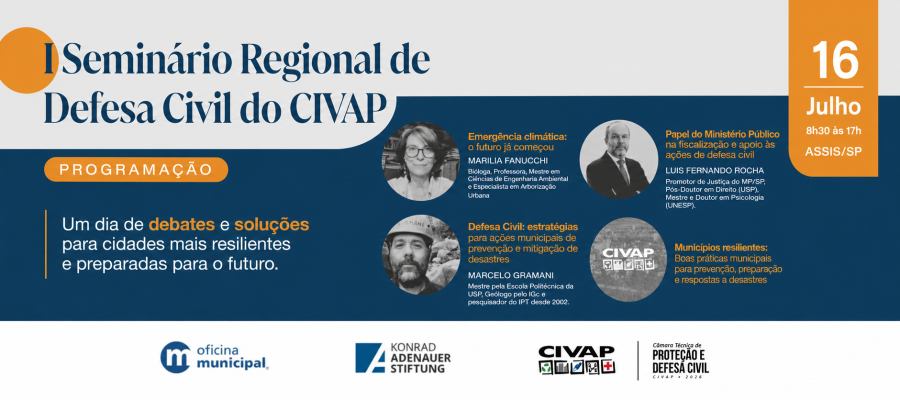 I Seminário Regional de Defesa Civil do CIVAP reúne especialistas para fortalecer a prevenção e a gestão de riscos nos municípios I Seminário Regional de Defesa Civil do CIVAP reúne especialistas para fortalecer a prevenção e a gestão de riscos nos municípios