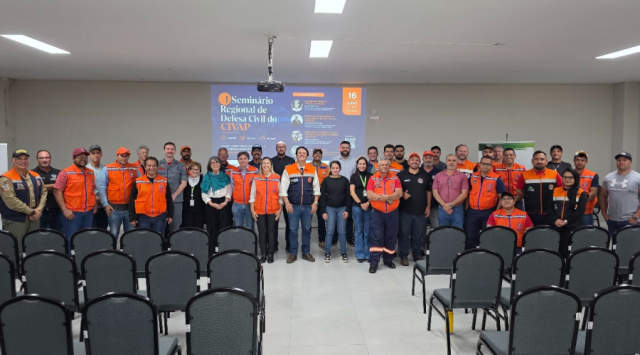 CIVAP realiza I Seminário Regional de Defesa Civil e fortalece integração entre municípios na gestão de riscos