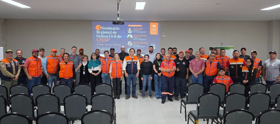 CIVAP realiza I Seminário Regional de Defesa Civil e fortalece integração entre municípios na gestão de riscos CIVAP realiza I Seminário Regional de Defesa Civil e fortalece integração entre municípios na gestão de riscos